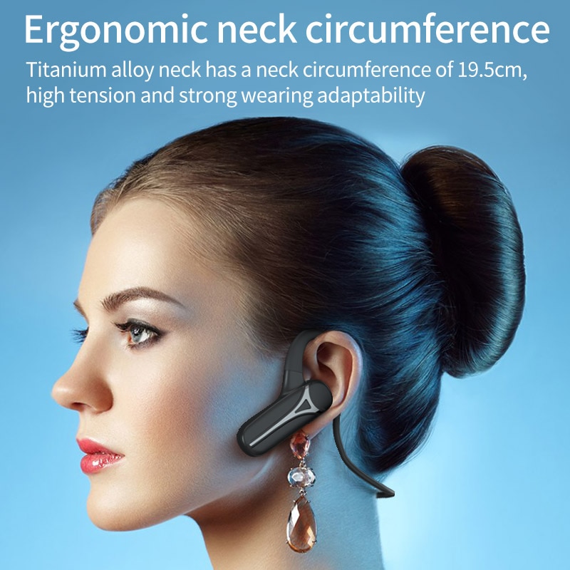 Bluetooth  v5.0 oordopjes draadloze hoofdtelefoons ruisonderdrukking waterdichte sportheadsets met microfoon oordopjes pk beengeleiding
