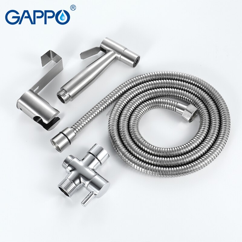 Gappo bidé badrum toalett vattenspray bidé rostfritt stål toalett bidé hygienisk dusch bärbar väggmonterad bidé dusch