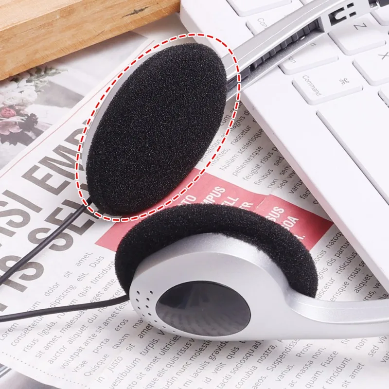 Coussinets d'oreille en mousse épaisse pour écouteurs, housse de coussin de remplacement en éponge, étui pour écouteurs 35mm 40mm 50mm 55mm 60mm, manchon de protection