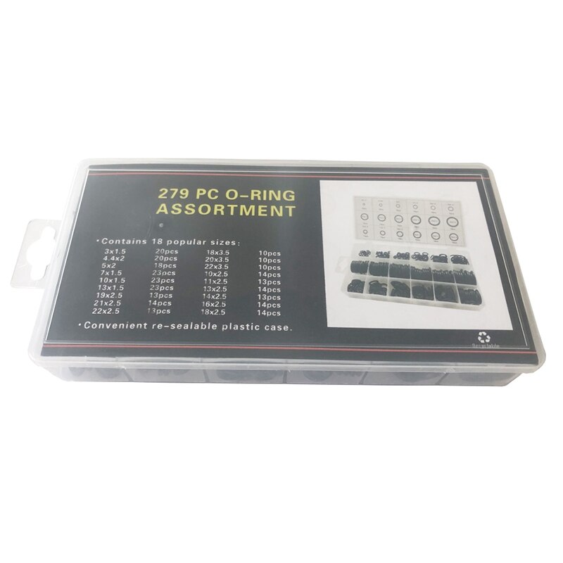 279 stk o-ring gummipakning klassificering sort o-ring pakningssæt nitrilpakning bilpakning