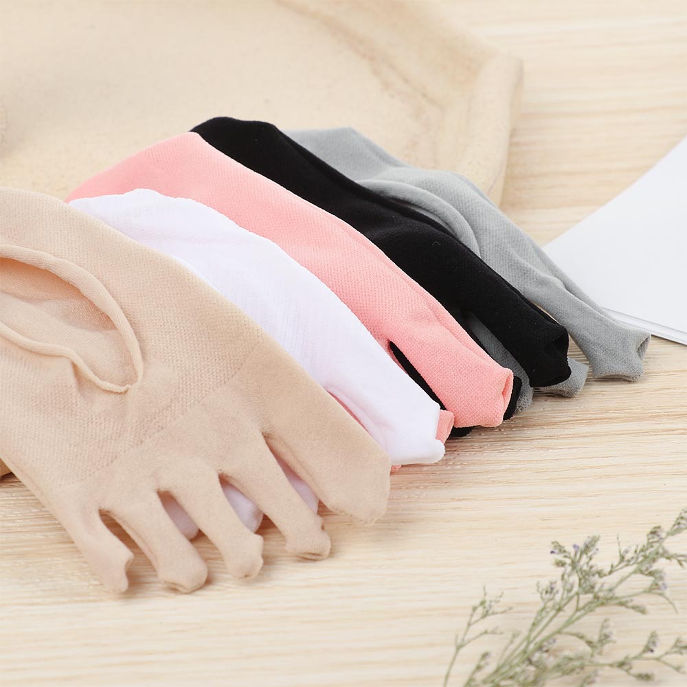 Chaussettes d'été à cinq doigts pour femmes, respirantes, Ultra-fines, coupe basse, doublure, antidérapantes, invisibles
