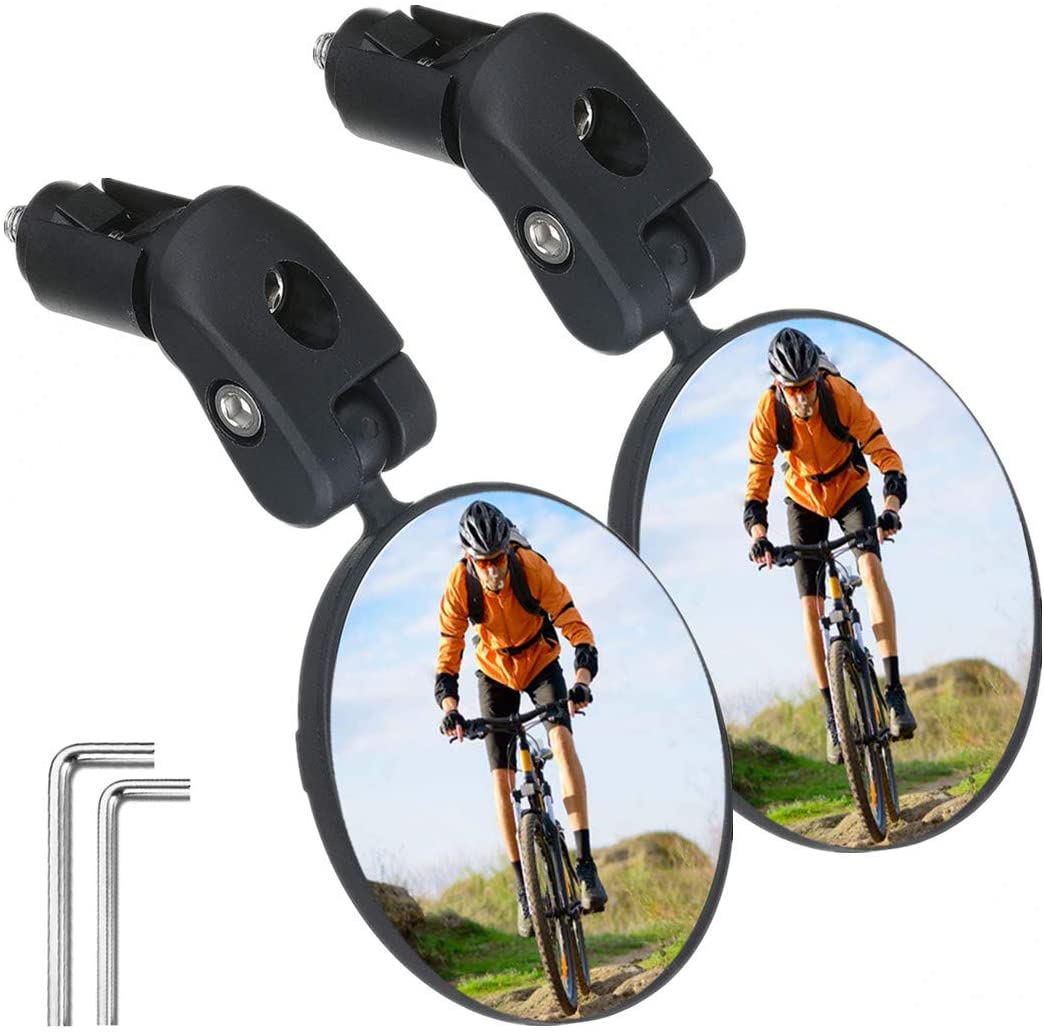 CYCEARTH rower lustro, 2 szt. Rowerowa jazda na rowerze regulowana kierownica lusterka wsteczne robić roweru szosowego i górskiego motocykl elektryczny: krótki mirror