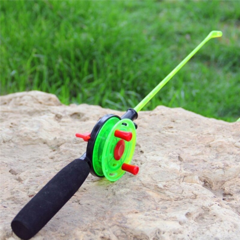 2pc Ice Fishing Rod With Reel Portable Outdoor Winter Plastic Fishing Tackle Pole Sport Fish Combination Winter Fishing Goods