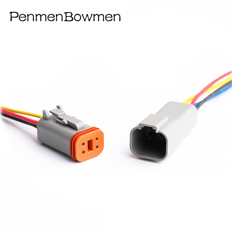 1 conector Deutsch DT 2 3 4 6 8 12 pines arnés de cables de enchufe eléctrico de coche impermeable macho hembra con Cable DT06-2S DT04-2P: Lavanda / 5-9 Unids
