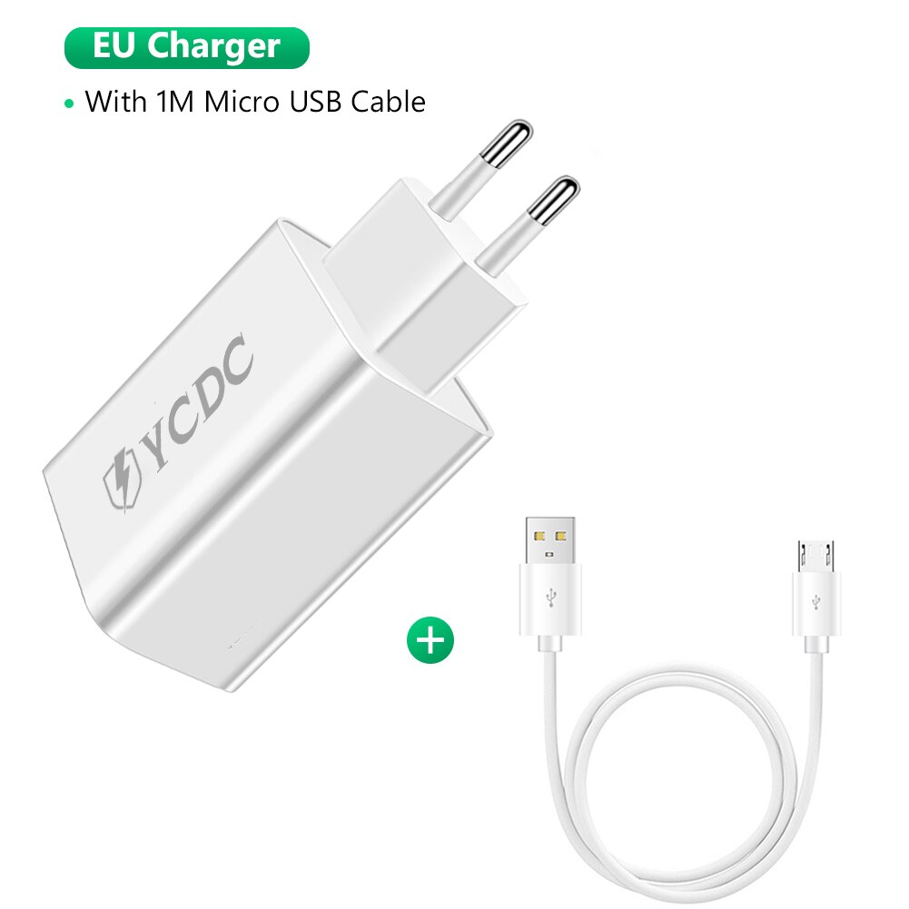5V 3.5A/2.0A USB Phone Wall Charger Power Adapter EU Plug Universal With Cable for iPhone 13 12 Pro iPad Huawei Samsung: B