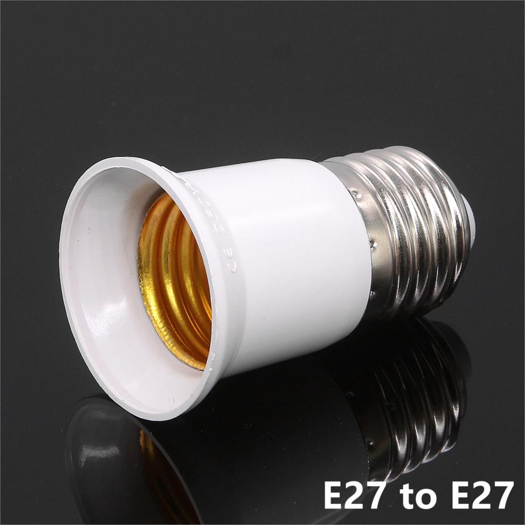 RGB LED bulbs E14 TO E27 B22 GU10 Converter for LED Light Lamp Adapter Conversion Socket Material Fireproof Adapter Lamp Holder: E27 to E27 