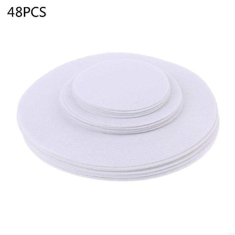 Conjunto 48 divisores placa feltro macios 3 tamanhos PAN PADS PADS DOENCIA: Branco