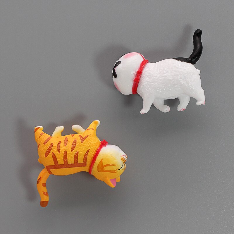 Combinación de gatitos japoneses para refrigerador, de colección de recuerdos, lindos imanes de nevera para gatos pequeños, animales amarillos, negros y blancos
