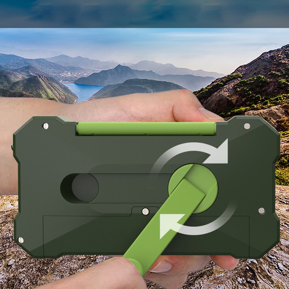 Multifunctional Hand Crank Electric Generator Portable Radio AM/FM/NOAA Emergency Radio USB Solar Power Supplys LED Flashlight