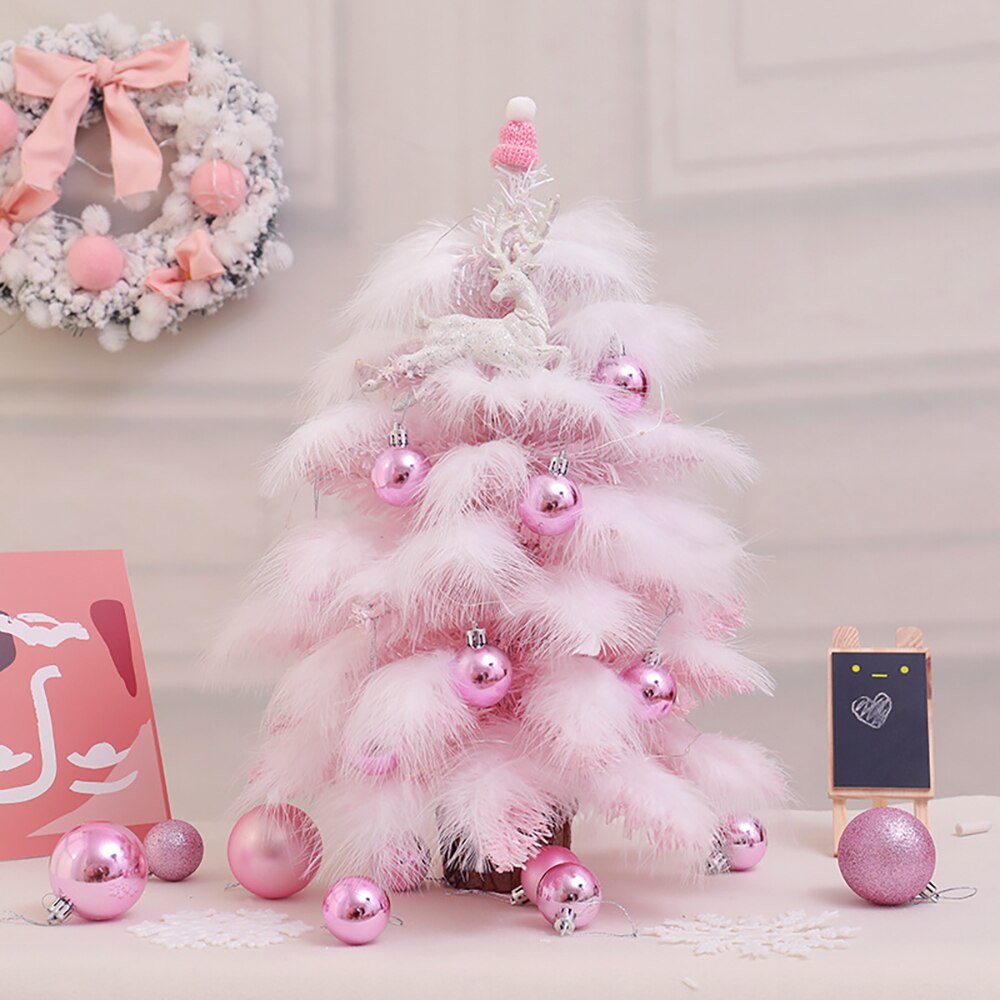 45/60cm Mini Pink Christmas Tree Beautiful Christmas Tree Year Xmas Home Office Mall Hotel Garden Cabinet Decoration