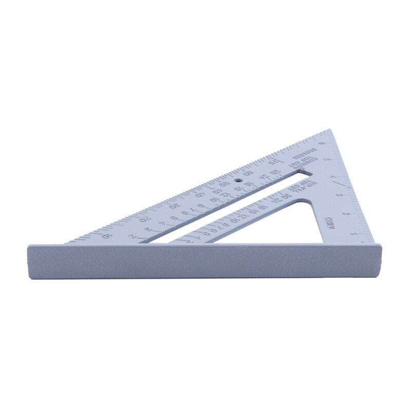 185*185*260mm Speed Square Protractor Miter Framing Measurement Ruler For Carpenter Silver