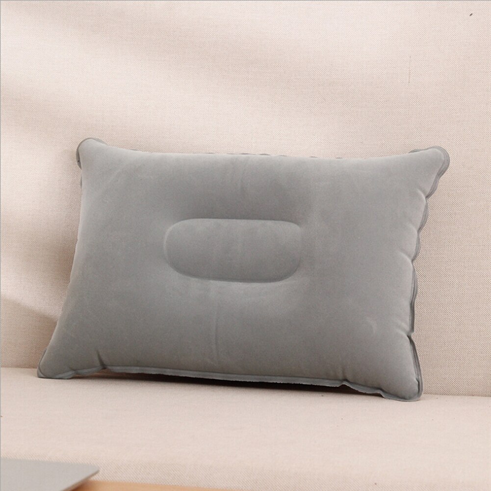 Outdoor Reizen Air Pillow Strand Opblaasbare Body Kussen Auto Head Rest Wandelen Kussens: Light Grey