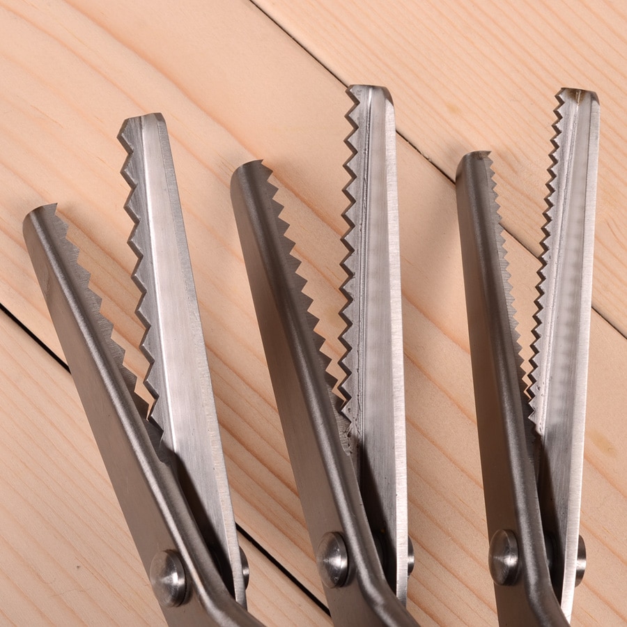 DIY Pattern scissors cloth-like cut Fabric scissors serrated trigonometric circular arc fabric cutting teeth cut flowers tools