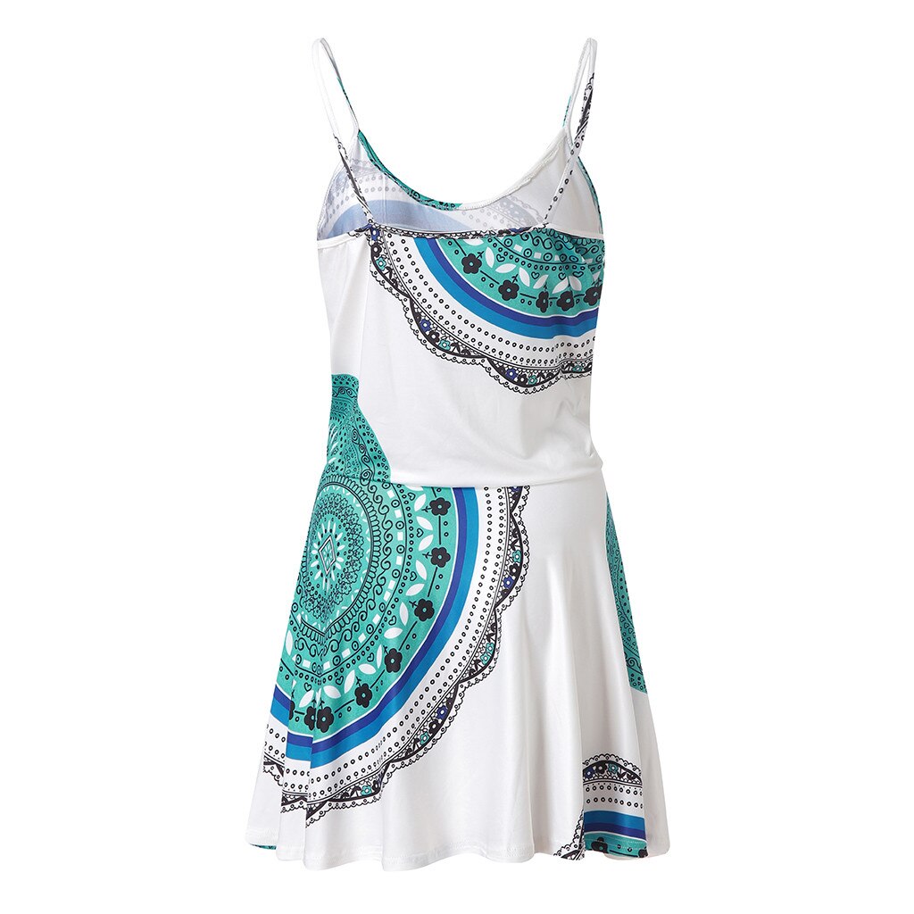 Vrouwen Casual Bohemen Gedrukt Maxi Party Jurken Vestito Spiaggia Gewaad Plage Cover Up Strand Jurk Tennis Jurk