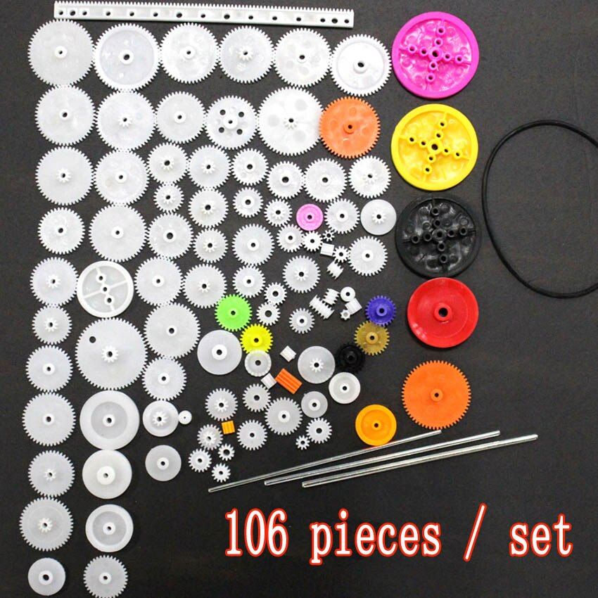 Verschiedene Getriebe Pakete Kunststoff Getriebe Kit Pulley Gürtel Welle Getriebe Wurm Crown Motor Getriebe Montage 0,5 Modul Zahnstange DIY spielzeug