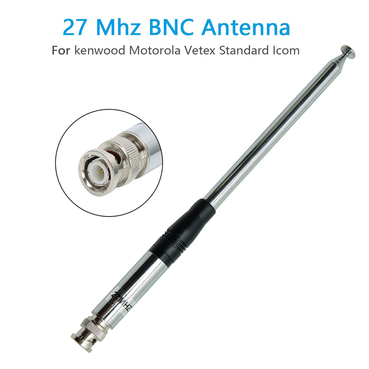 ABBREE 27Mhz BNC Teleskop 23/130cm Antenne für Kobra Mittelland Uniden Maxon Präsident Anytone Handheld/Tragbare CB Radio Walki
