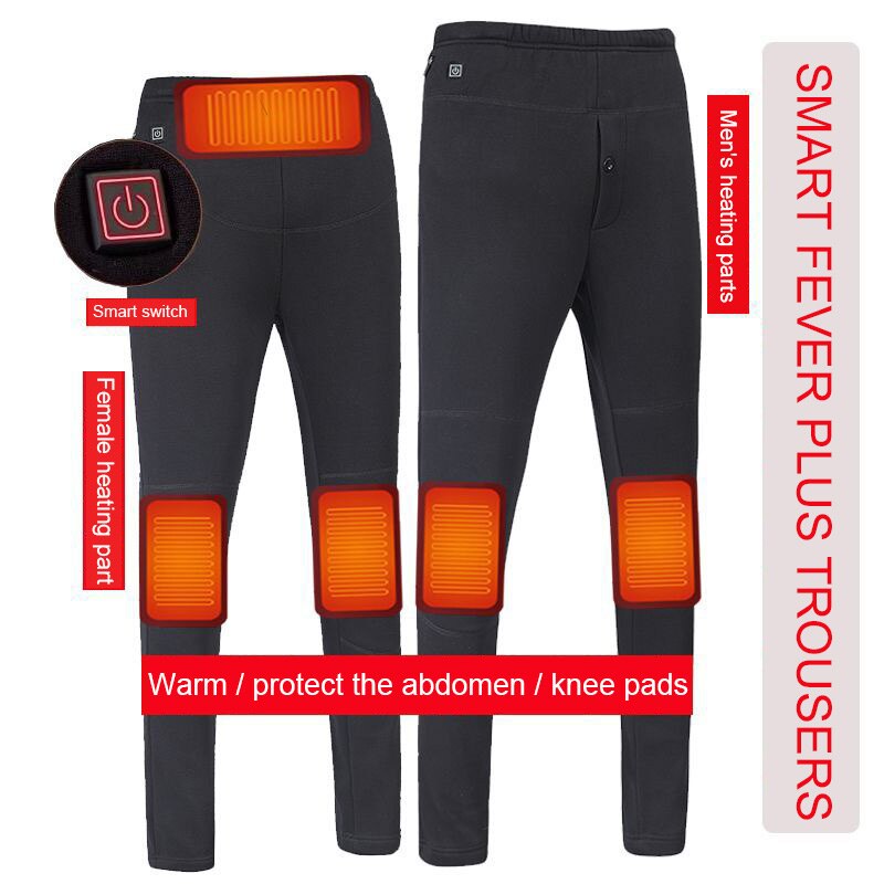 Winter Men Pants Warming USB Heating Pants Ski Electric Trousers Warming Pants for Outdoor Hiking