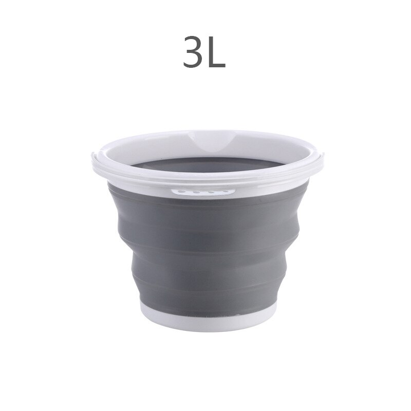 Seau en plastique pliable pour bain de pieds épais, seau rétractable, multifonction, Portable, pour la pêche, outil de nettoyage: 6