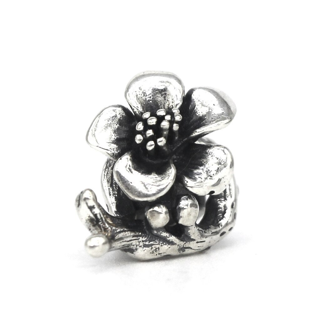 Mistel 925 Sterling Silber Blume Stopper Charme Korn Europäischen Schmuck