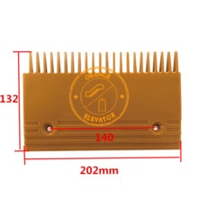 Plaque de peigne pour Escalator, pas de trou de 140mm, côté gauche, 22 dents, L202mm