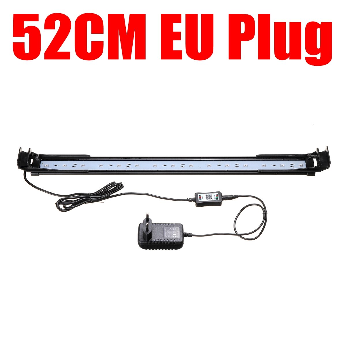 Aquarium Angeln LED Beleuchtung bluetooth APP Regler Aquarium Licht für Aquarium AC110V-240V 22-72cm: 52CM EU Stecker