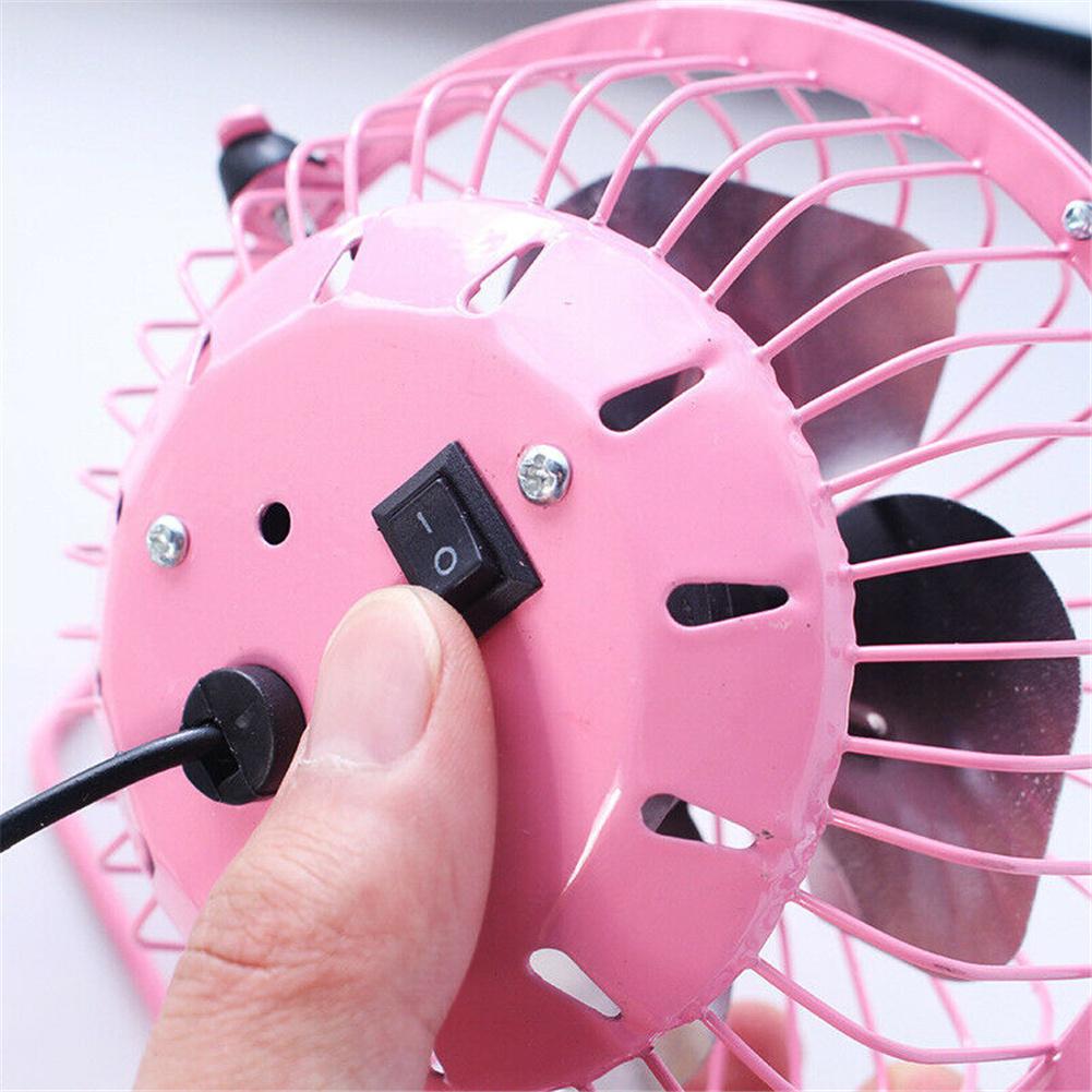 4 Inch Metal Usb Mini Fan Portable 360 Degree Adjustable Cooling Fan Table Fan Desk Fan Mini Personal Fan for Home Office