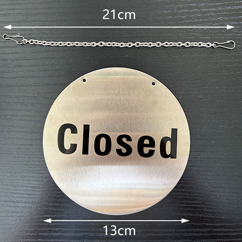 Double Sided Open and Closed Door Sign Business Sign Rustic Door Hanger Wood for Restaurant Coffee Shop Front Door Porch: Default Title