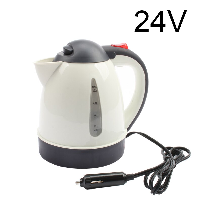 Dmwd 1000ml auto bil el-kedel bærbar vandvarmer rejse 12v 24v cigarettænder te kaffe varmekande krus kop: 24v