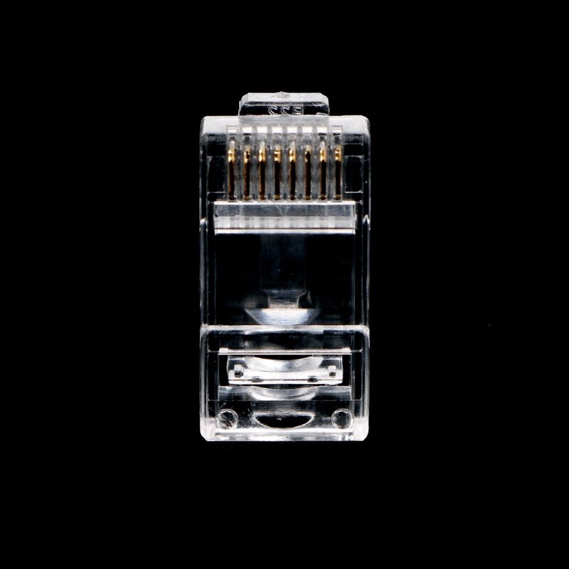 100Pcs RJ45 CAT6 8-Pin Modular Plugs UTP Unshielded Version With Loading Bar