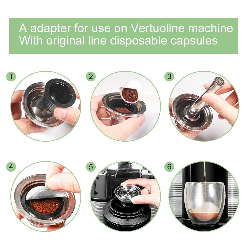 Kaffee Kapsel Adapter Für Konvertieren Nespresso Original Kapseln zu Vertuoline Kapseln Für Verwenden 40ML Espresso Kaffee Crema Hersteller