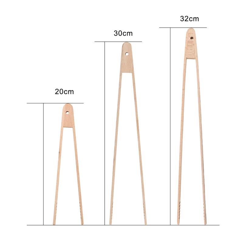 Pinzas de madera para comida, utensilios de cocina para Buffet, pinza para pan anticalor, pinza para pastelería, utensilios de cocina para barbacoa