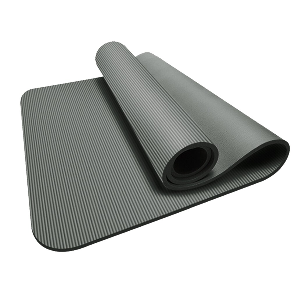 Yoga Mat Non-Slip Extra Thick Eco Friendly Exercise Workout Mat with Carrying: Gray