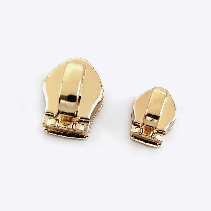 Deslizadores de cremallera para bolso, cremalleras de nailon para bolso, bolsas de costura, Kit de reparación, accesorios de ropa DIY, 10/20/50 piezas, 3 #5 #: No3 / LightGold / 10Pcs