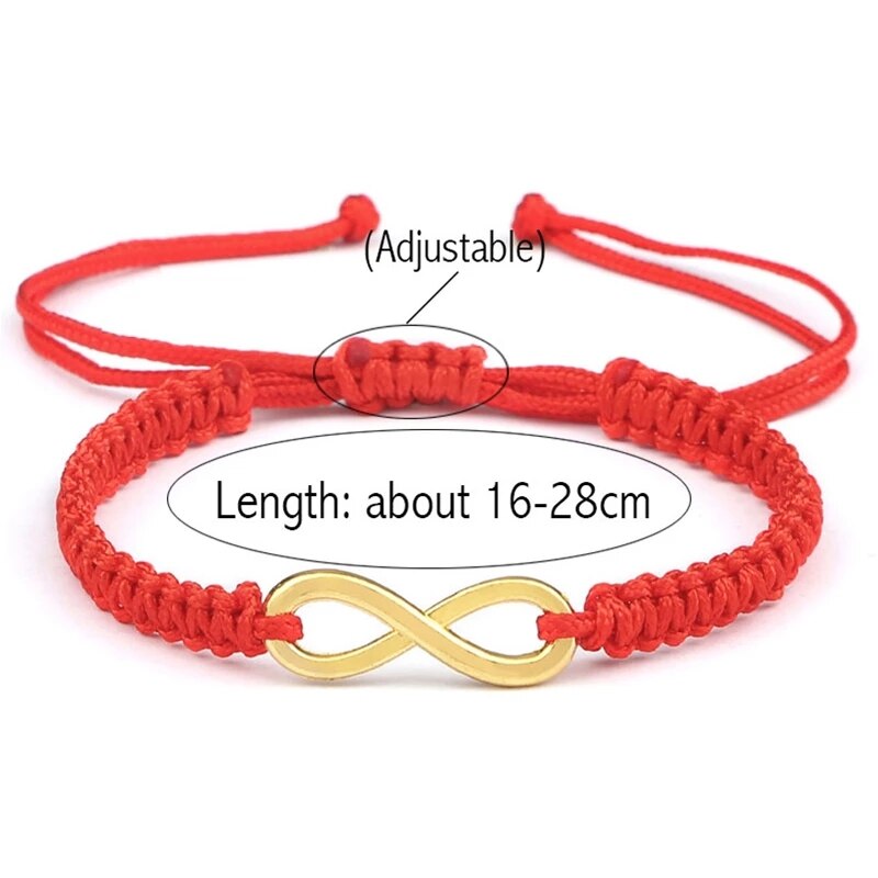 2 Stks/set Infinity Gevlochten Kit Armband Zwart/Wit Touw Vriendschap Liefde Koppels Charm Verstelbare Armbanden Mode-sieraden Cadeau