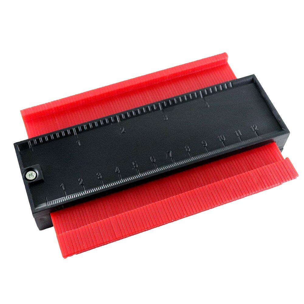 Gauge Contour Profiel Kopie Gauge Duplicator Standaard Hout Markering Tool Betegelen Laminaat Tegels Algemene Gereedschap 0-120Mm Bereik: Red
