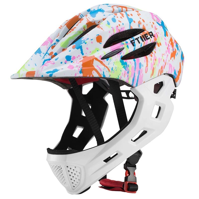 LED Kinder gelände Volles Gesicht Mountainbike Helm Balance Sport Downhill Radfahren Helm Cascos Ciclismo Fit für 3 -10 jahre Kinder