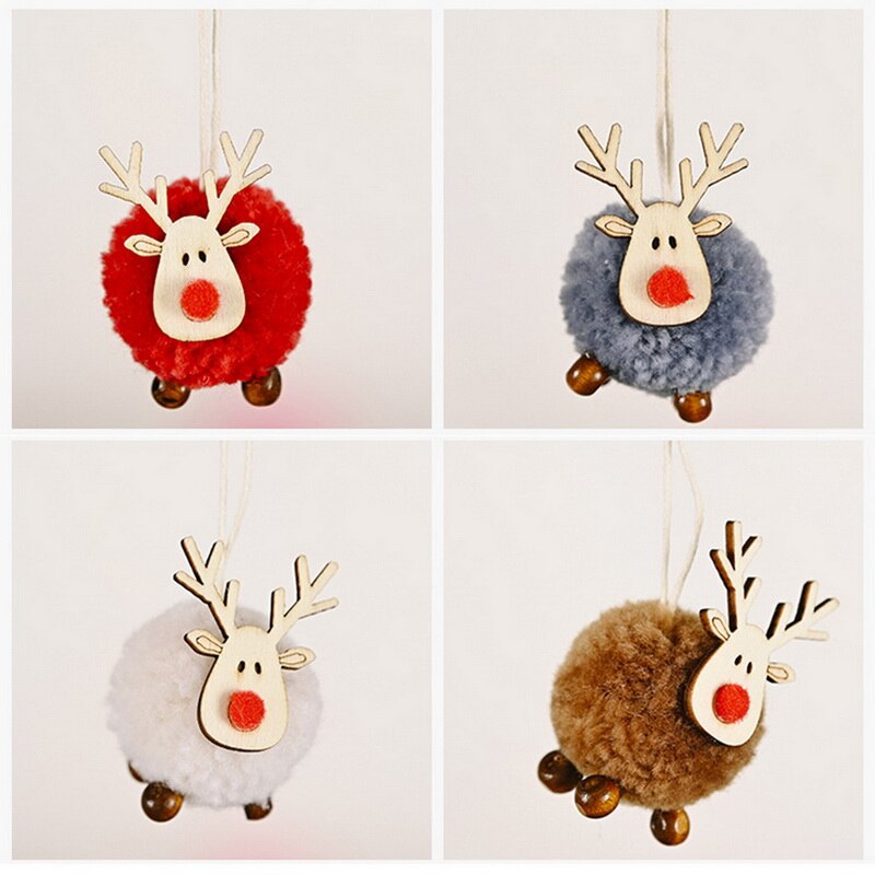 Décoration de noël feutre cerf arbre de noël pendentif ornements Mini Elk nouvel an enfants décor de noël décorations de fête à la maison