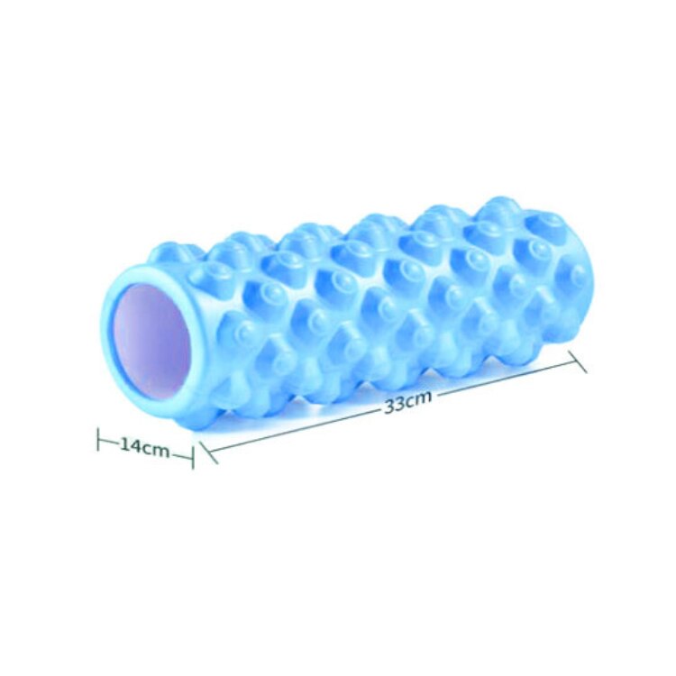 Hollow Yoga Column Foam Roller Yoga Block Pilates Fitness Foam Roller Gym Massage Exercise Muscle Relaxation Training Equipment: floating point blue