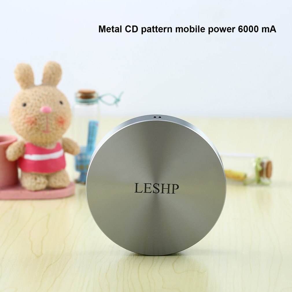 Leshp 6000Mah 5V/2.0A Universale della Banca di Potere Portatile Batteria Esterna Del Caricatore di Sostegno Per I Telefoni Intelligenti Tablet dimensioni compatte