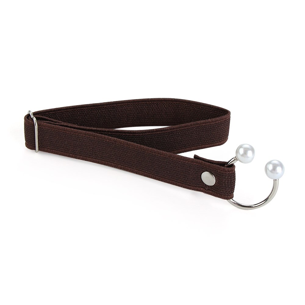 Correa elástica para zapatos de tacón alto para mujer, correa ajustable con perlas en forma de U, cordón elástico anticaída, accesorios para zapatos, 1 par