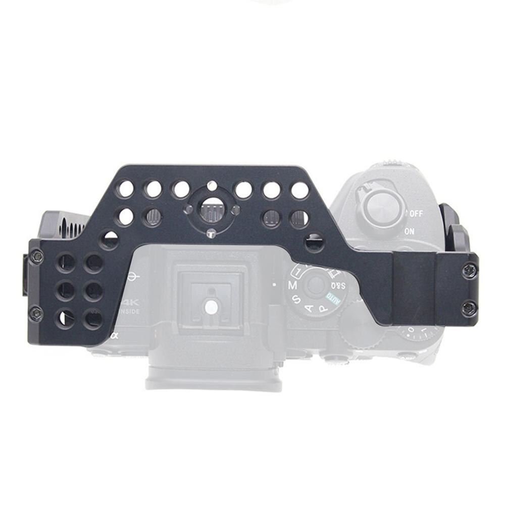 Aluminum Camera Cage for Sony A7I4 /A7R4 /A7R IV SLR with 1/4 3/8 Thread Hole for Top Handle Microphone Flash Light