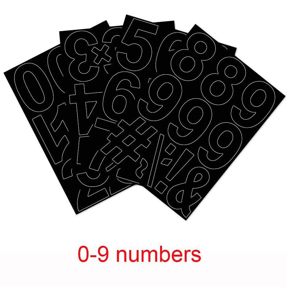 Vinyl Letters and Numbers Stickers Waterproof Sunproof Bottles Mailbox DIY Label Sticker All-purpose Kitchen Bathroom Home Label: numbers