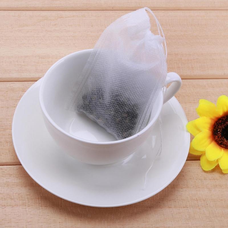 100 stk løbebånd hjemmemedicinpose tom te krydderitæt kinesisk medicin afkogning te filterpose køkkenudstyr
