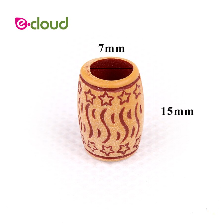 50 Stks/zak Vlechten Haar Accessoire Acryl Haar Kralen 7Mm Gat Gehaakte Vlechten Haar Ringen Dreadlock Kralen Manchetten Clips
