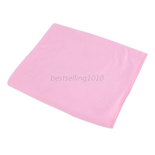 70*140 CM Grande Serviette de Bain En Microfibre À Séchage rapide Sport Plage De Bain Voyage Camping Doux Serviettes Haute Quaility: light pink