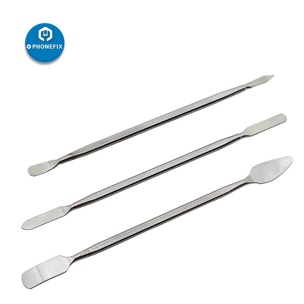 PHONEFIX 3pcs Stainless Steel phone opening tool Set Hardness Pry Bar Stick Crowbar Spugders DIY Phone disassembly Tool