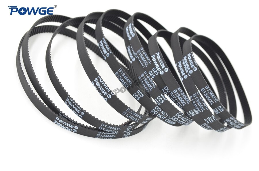 POWGE 10pcs MXL Timing belt B130 B131 B132 B133 B134 Width 6.35mm 025 Teeth 130 131 132 133 134 Synchronous belt B130MXL B134MXL