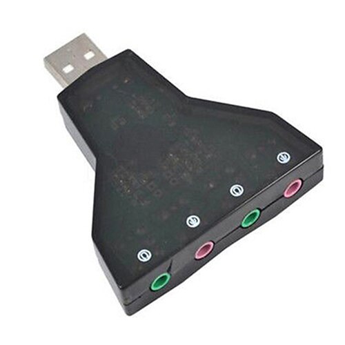 Externe USB 2.0 3D Virtual Audio Sound Card Converter 7.1 Kanaals Audio Adapter