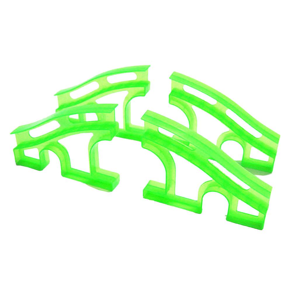 Ipiggy Gloeiende Auto Racing Track Glow In Dark Speelgoed Kruising/Tunnel/Boogbrug Auto Set Bocht Flex cars Speelgoed Voor Kinderen: 4pcs slot