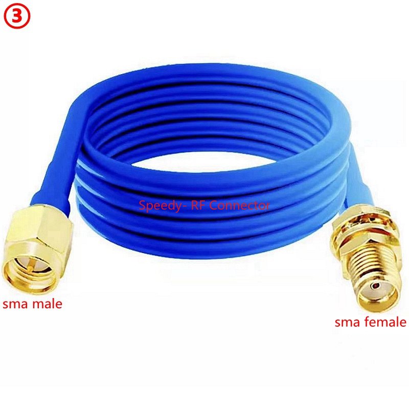 Cable Coaxial RG402 RG-402 SMA a SMA conector macho hembra RPSMA a RPSMA alta frecuencia semiflexible rápida latón RF: Lavanda / 3P